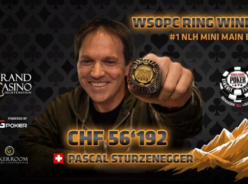 Erster WSOPC-Ring in Liechtenstein geht an Pascal Sturzenegger aus der Schweiz!