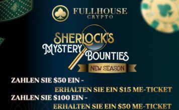 Sherlock’s Mystery Bounties – Bis zum 19. April noch über gtd. $700.000 auf FullHouse Crypto zu erschnüffeln! Sherlocks Mystery Bounties - FHC FullHouse Crypto Full House Crypto - DE