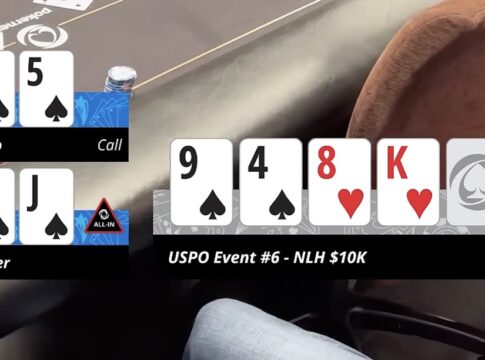 6-Bet Flop - Al-in and Call Turn - J-high wins on the River
