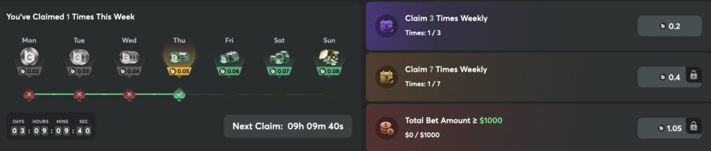 BCPoker - Weekly Bonus Gift BCD