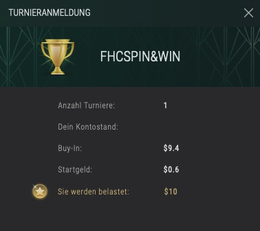 FHC FullHouse Full House Crypto - Spin and Win - Registrierung