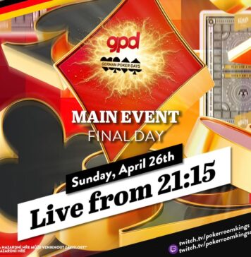 Sonntag ab 21:15 Uhr – Finaltag des €199 German Poker Days Main Event aus dem King’s!