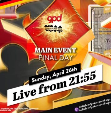 Sonntag ab 21:55 Uhr – Finaltag des €199 German Poker Days Main Event aus dem King’s!