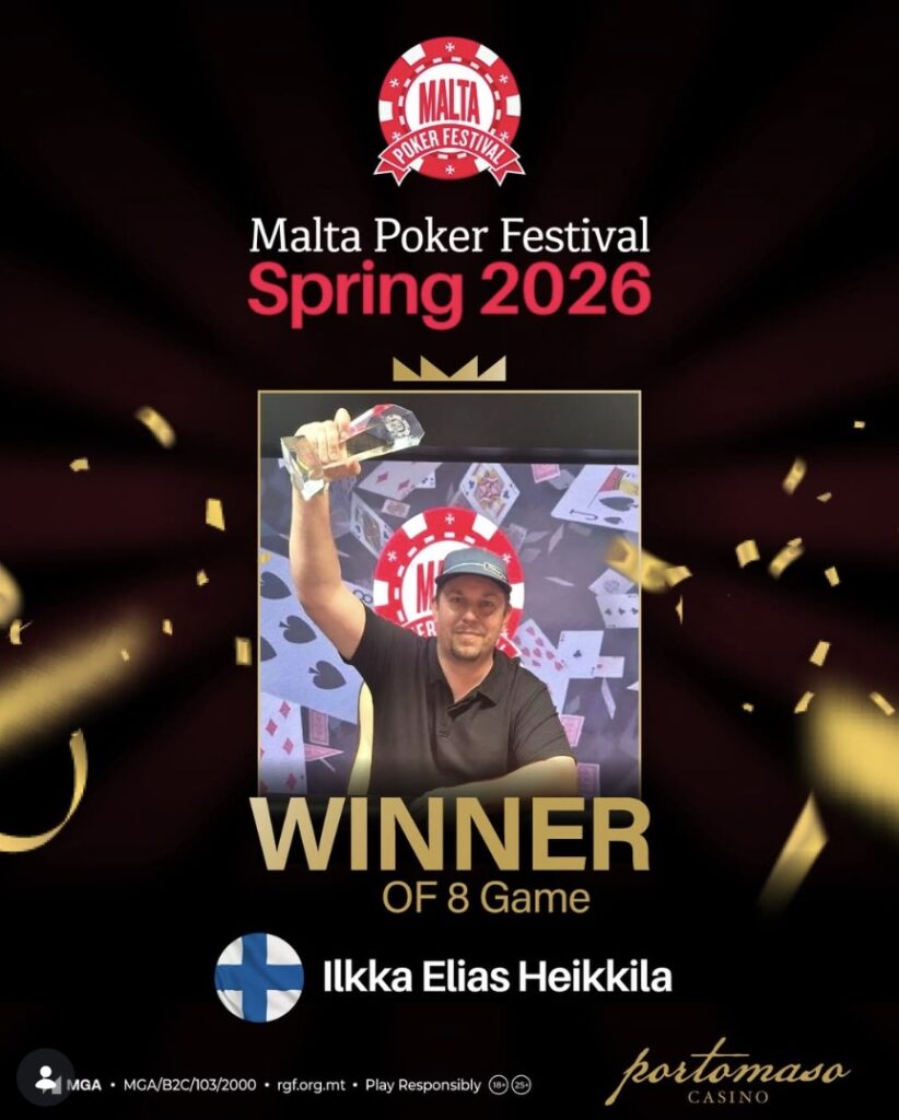 MPF Malta Poker Festival Spring 2026 - 8 Game - Ilkka Elias Heikkila FIN