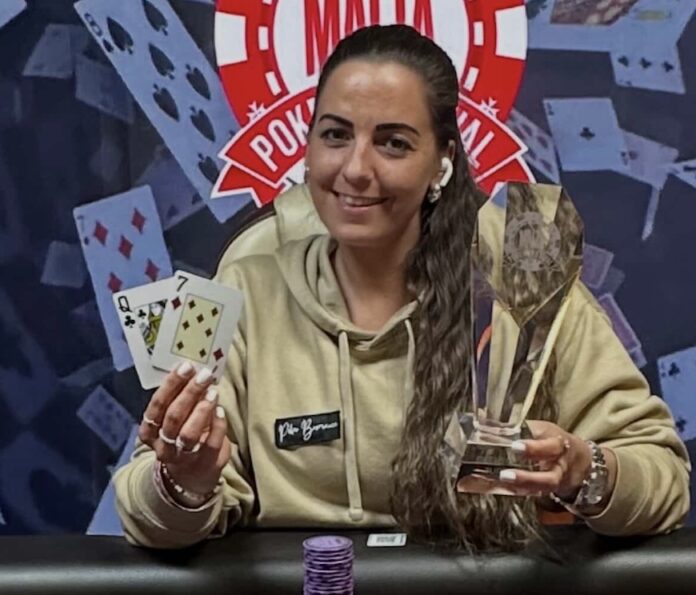 MPF Malta Poker Festival Spring 2026 - Deepstack Turbo - BIG CHICK Chiara Knowle - Siegerfoto - CROP MPF Malta Poker Festival Spring 2026 - Deepstack Turbo - BIG CHICK Chiara Knowle - Siegerfoto
