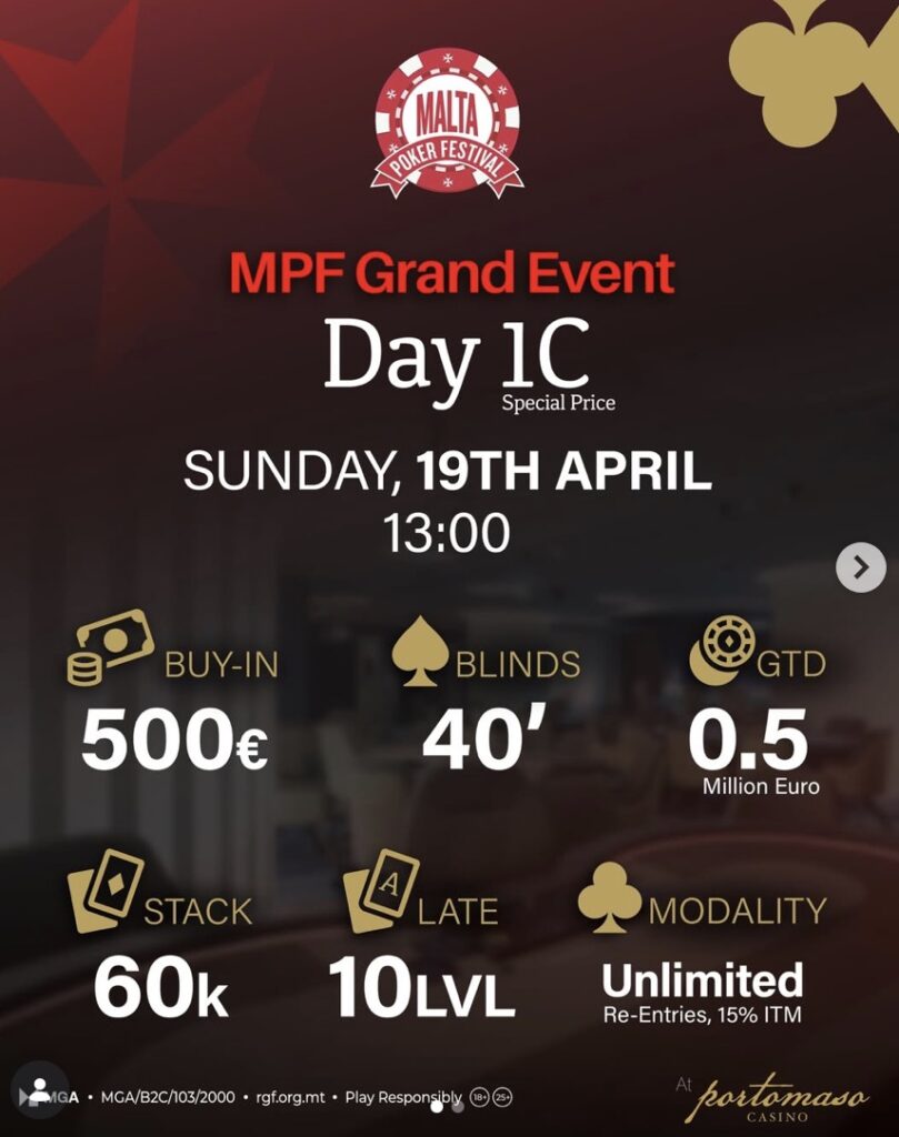 MPF Malta Poker Festival Spring 2026 - Grand Event
