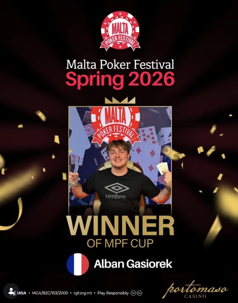 MPF Malta Poker Festival Spring 2026 - MPF Cup - Alban Gasiorek FRA