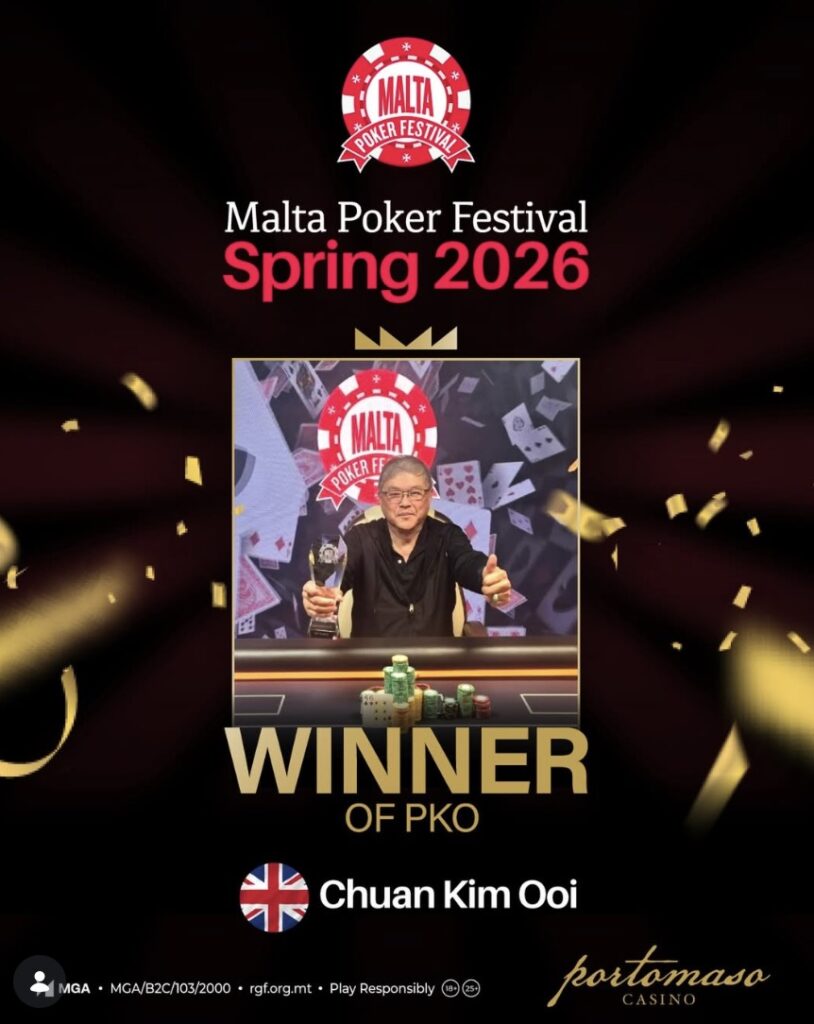 MPF Malta Poker Festival Spring 2026 - PKO - Chaun Kim Ooi GBR