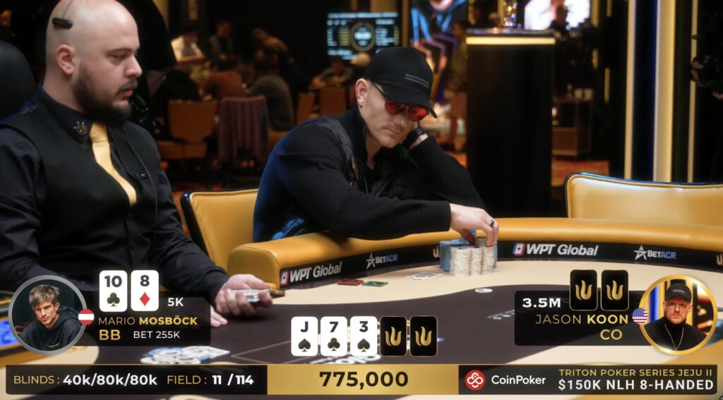 Mario Mosböck Mosboeck Triton Series Vlog CoinPoker - JASON KOON