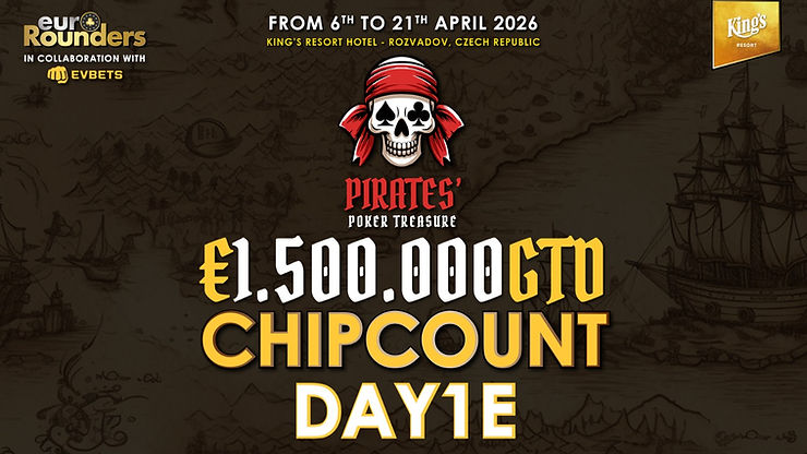 Pirates Poker Treasure PPT Blackbeard Mystery Bounty Main Event - Day 1E - Chipcount