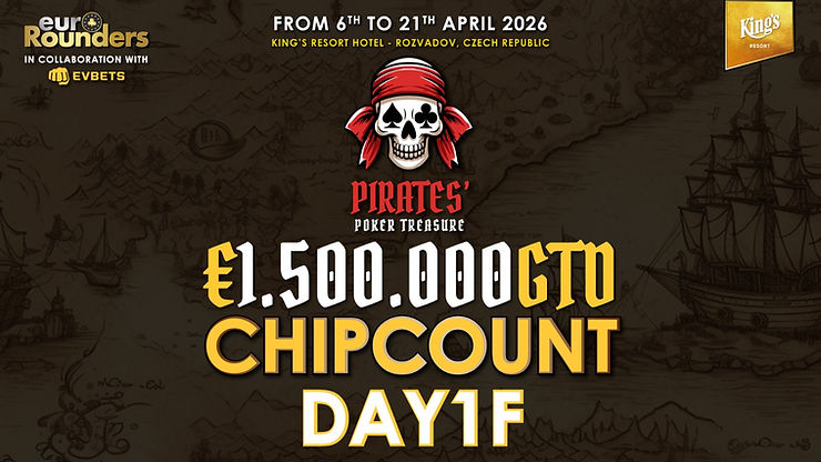 Pirates Poker Treasure PPT Blackbeard Mystery Bounty Main Event - Day 1F - Chipcount