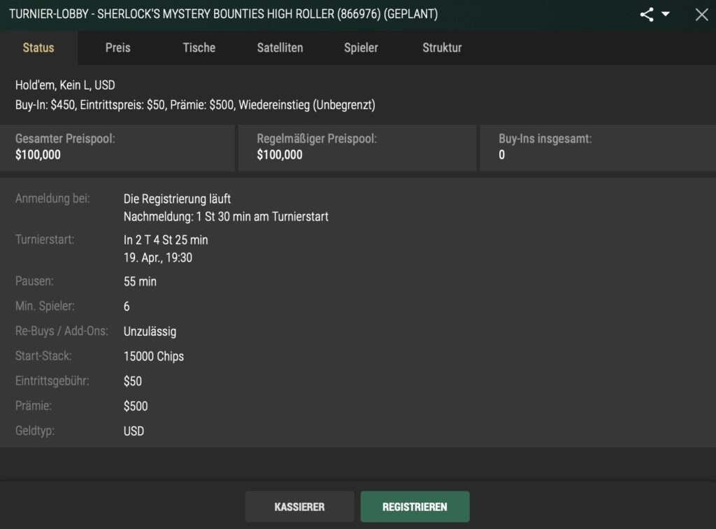 Sherlocks Mystery Bounties High Roller - FHC FullHouse Full House Crypto