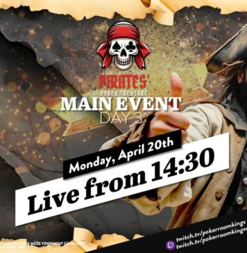 Montag ab 14:30 Uhr – Tag 3 des €480 Pirates Poker Treasure Mystery Bounty Main Event!