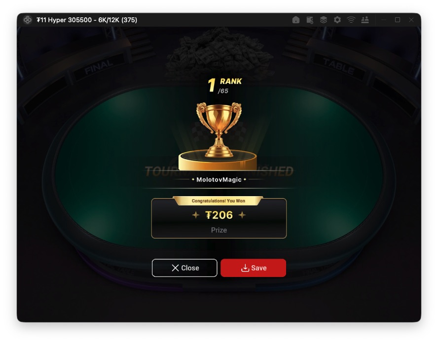 Andrew Neeme MolotovMagic Code AN Challenges - MTT Win 2of3