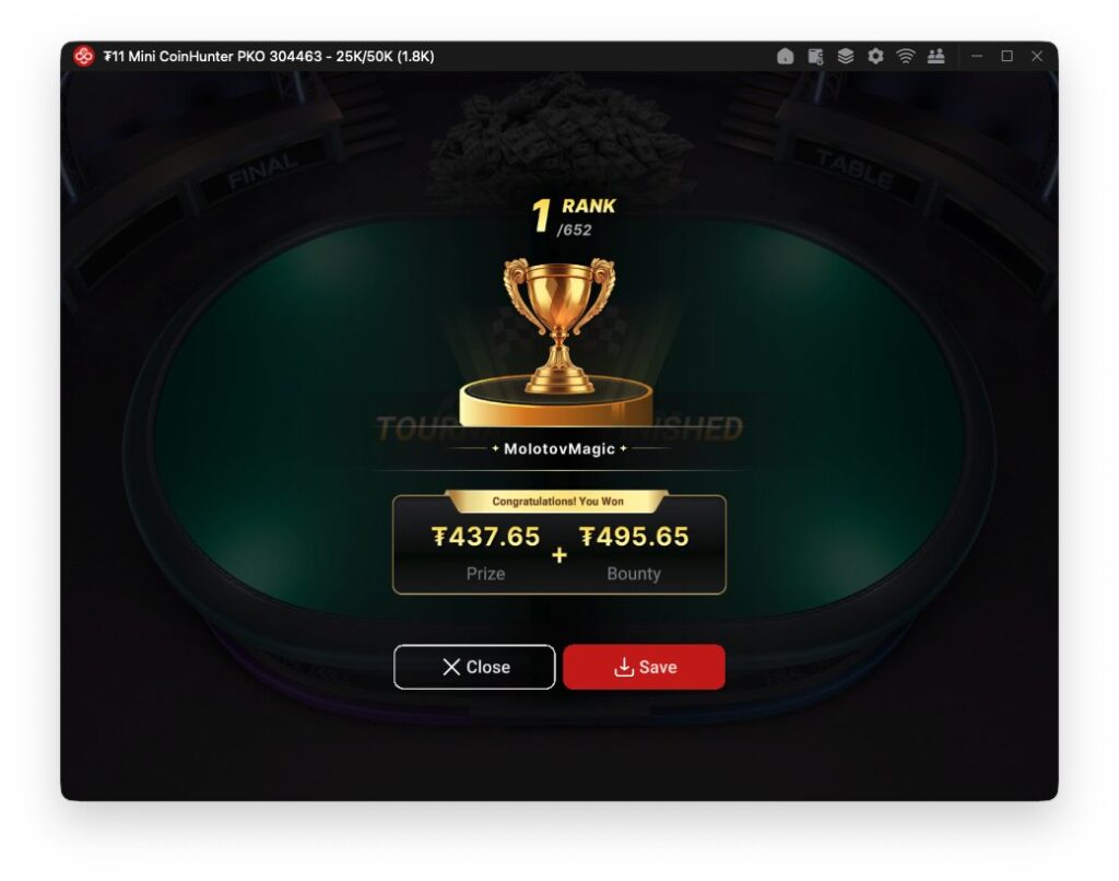 Andrew Neeme MolotovMagic Code AN Challenges - MTT Win 3of3