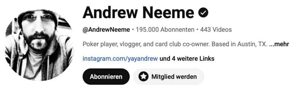 Andrew Neeme YouTube