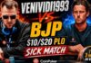 Keine Angst vor großen Namen – Bobby James geht ins Heads Up Battle mit venividi1993! (Video inside) BobbyJamesPoker BJP BJPCoin vs venividi1993 Dirk Gerritse PLO5 PL2000 CoinPoker