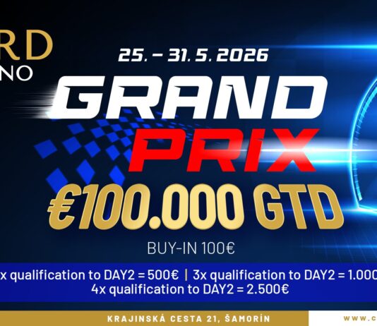 €100.000 Garantie beim Grand Prix im CC Samorin!