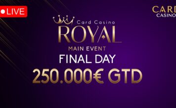 Montag ab 16:30 Uhr – Finale des €200 Royal NLH Main Event aus dem Card Casino SK!