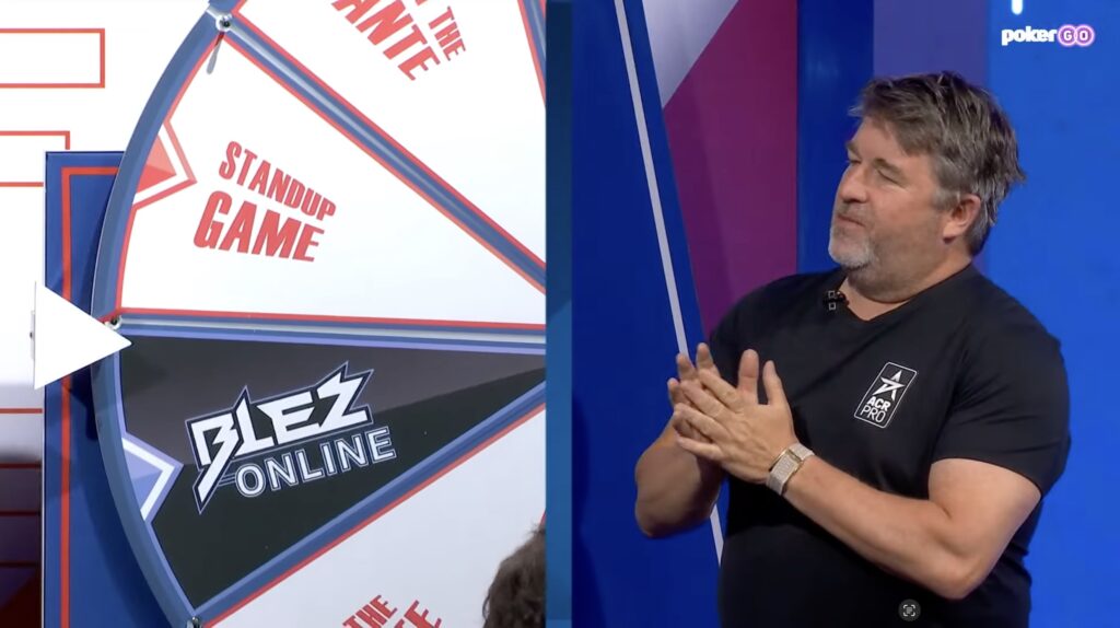 Chris Moneymaker dreht am Rad Spin the Wheel