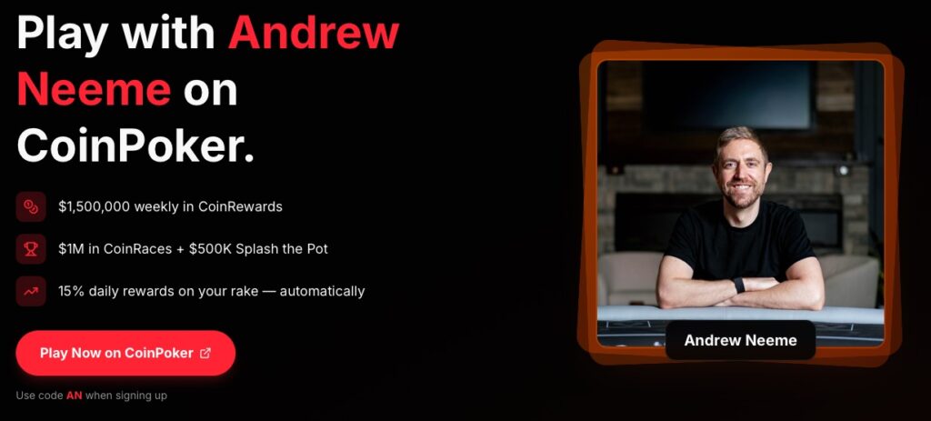 CoinPoker Code AN Challenges Andrew Neeme CPFreerolls