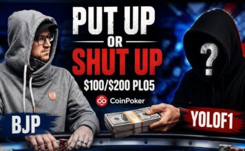 Irres PL20000! Bobby James nimmt es im PLO5 HU Battle mit „yolof1“ auf! (Video inside) CoinPoker PLO5 Heads Up Batlle - Put Up or Shout Up - BJPCoin BobbyJamesPoker Bobby James Poker vs yolof1
