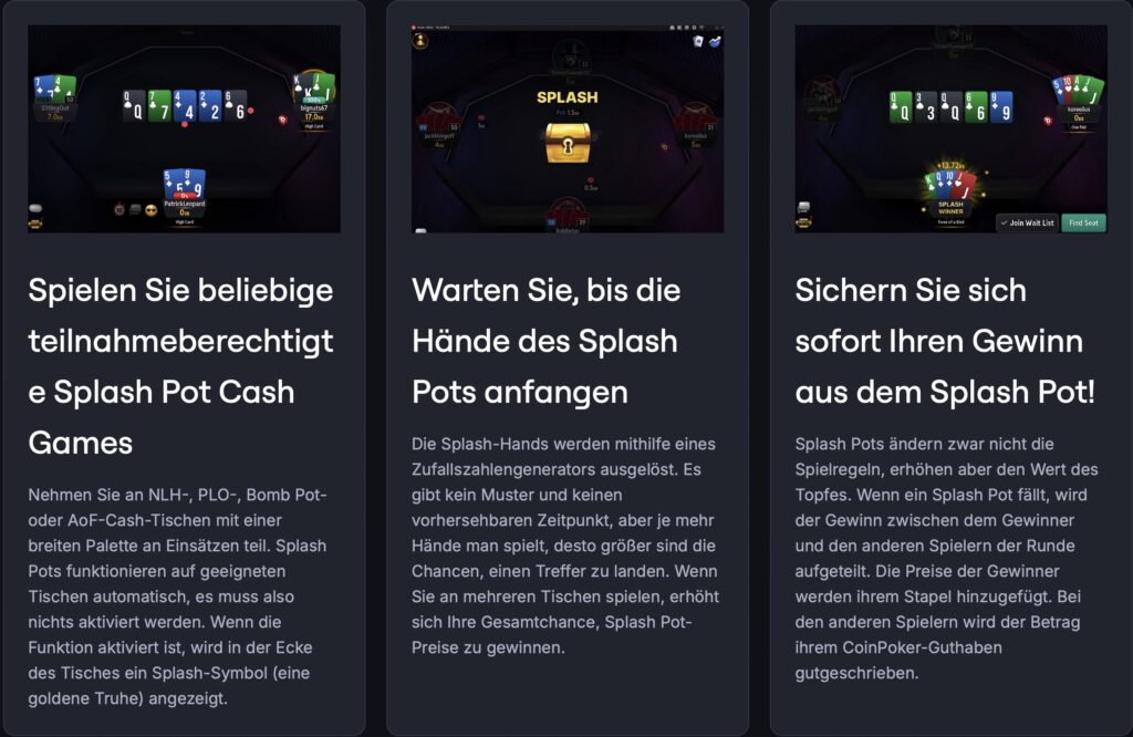 CoinPoker Splash Pots Regeln Ablaif