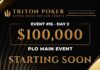 Dienstag 14:00 Uhr – Triton Livestream vom Tag 2 des $100.000 PLO Main Event #15!