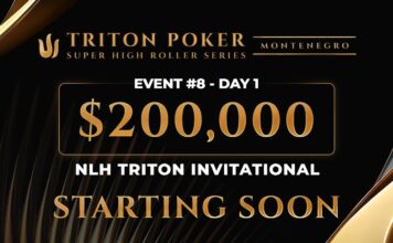 Dienstag 13:00 Uhr – Triton Livestream vom Tag 1 des $200.000 NLH Invitational Event #8!