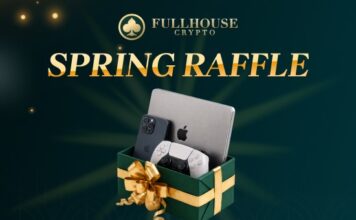 Frühlingsgefühle… oder doch lieber direkt ein MacBook? Mit dem Spring Deposit Drop verschenkt FullHouse Crypto ab heute Preise & Cash! FHC FullHouse Crypto Spring Deposit Drop Spring Raffle