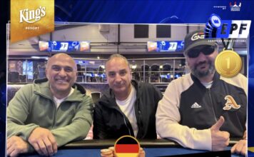 EPF Side Events – Yildiray Cam Zweiter bei Romero-Sieg im FNT / „Grandmaster Graubart“ dealt im PLO! EPF Friday Night Turbo - vlnr Muhammet Ceryan, Joaquin Romero, Yildiray Cam