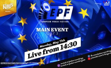 Montag ab 14:30 Uhr – Tag 3 des €299 European Poker Festival NLH Main Event aus dem King’s!