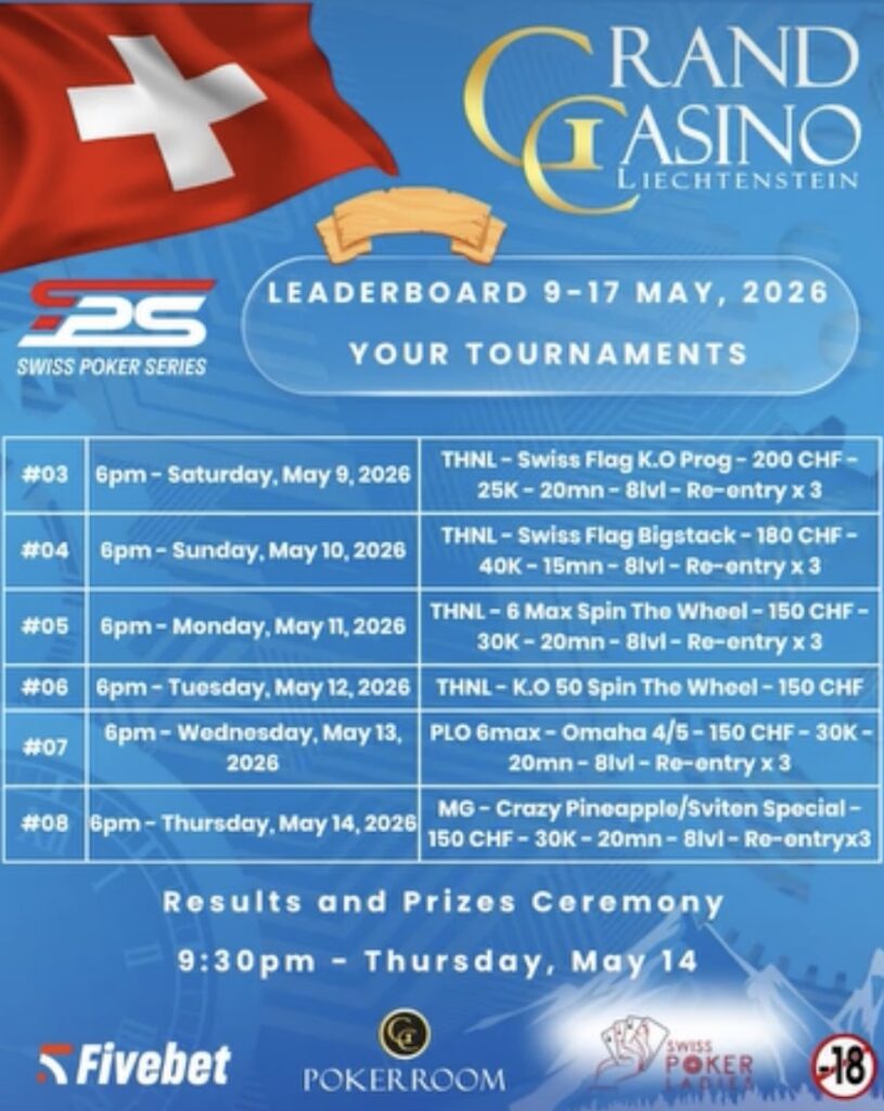 GCLI - SPS Swiss Poker Series - Leaderboard Tournaments