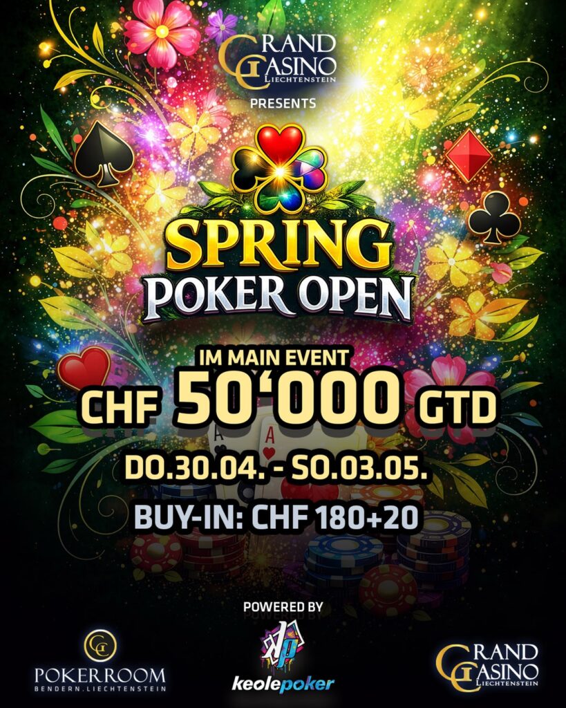 Spring Poker Open SPO Grand Casino Liechtenstein GC Pokerroom Bendern
