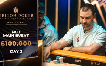 Freitag 13:45 Uhr – Triton Livestream vom Tag 2 des $100.000 NLH Main Event #10!