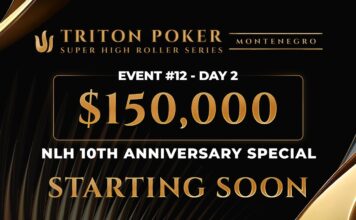 Sonntag 13:00 Uhr – Triton Livestream vom Tag 2 des $150.000 Anniversary Event #12!