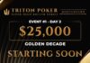 Donnerstag 14:00 Uhr – Triton Livestream vom Tag 2 des $25.000 Golden Decade Event #1!