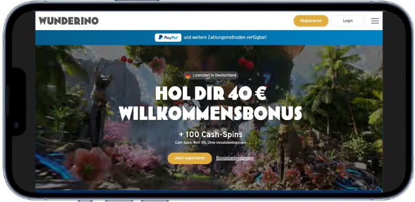 Wunderino im Casino mit Lastschrift Vergleich.