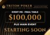 Mittwoch 14:00 Uhr – Triton Livestream vom Finale des $100.000 PLO Main Event #15!
