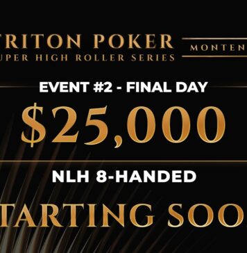 Freitag 14:00 Uhr – Triton Livestream vom Finale des $25.000 NLH 8-Max Event #2!
