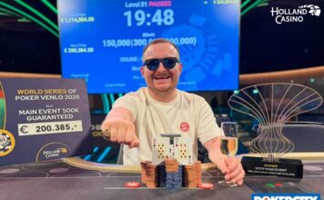 Deutscher Sieger beim WSOPC Main Event in Venlo für €200.384!
