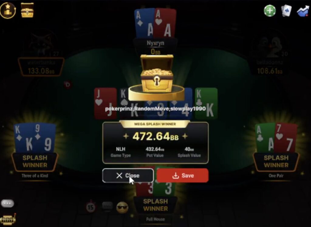 pokerprinz Torsten Brinkmann 470 BBs Mega Splash Pot CoinPoker