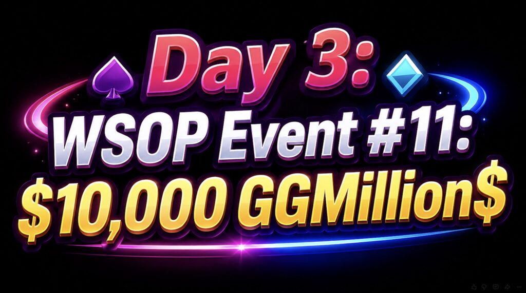 BJP Bobby James Poker WSOP Las Vegas Vlog 2026 - Episode 2 - 10000 GGMillion$ Day 3