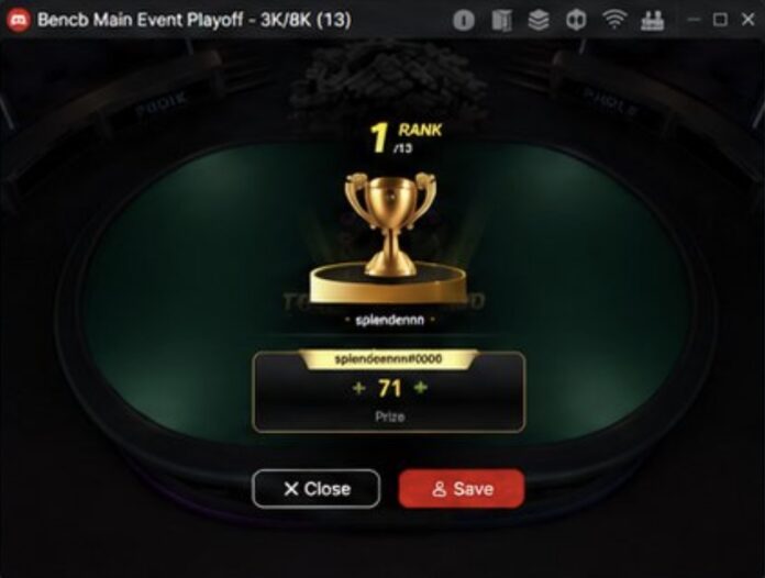 CoinPoker BenCB Main Event Playoff - Winner Screen CoinPoker BenCB Main Event Playoff - Winner Screen
