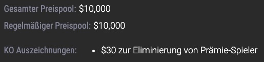 Bounty Cup Series FHC 8000 Daily Tournament - Preise + Prämien
