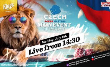 Montag ab 14:30 Uhr – Finale der €150 Czech Poker Masters (CPM) aus dem King’s!
