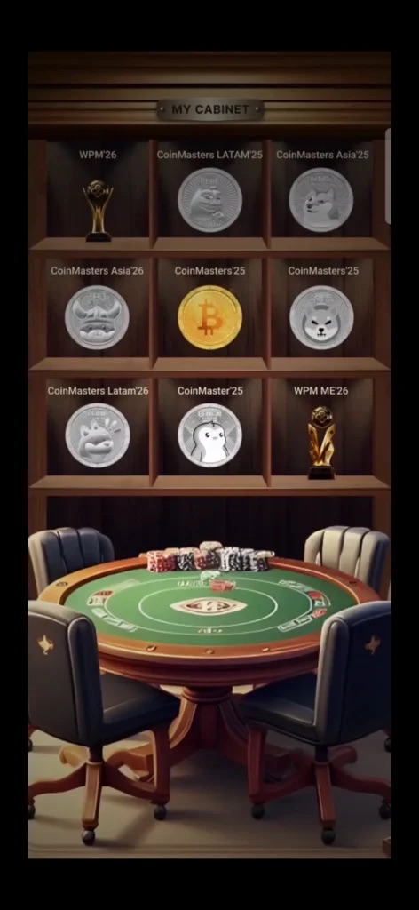 CoinPoker Trophy Cabinet Trophaenschrank