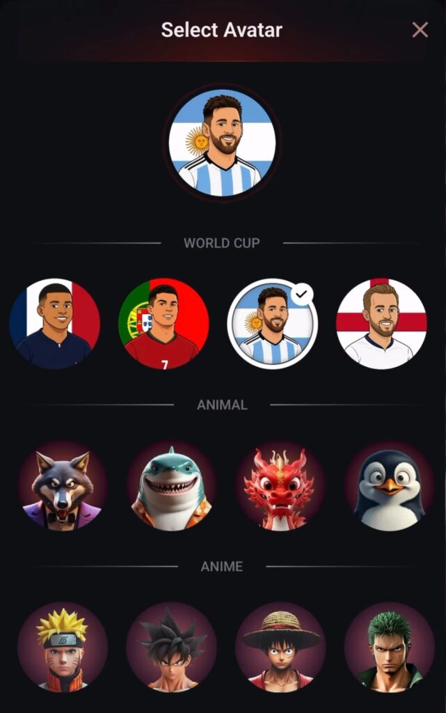CoinPoker World Cup Avatar Argentina Argentinien Lionel Messi