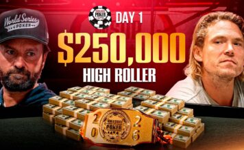 WSOP Livestream – Ab Sonntag 04:00 Uhr – Tag 1 des $250k Super High Roller Event #41!