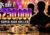 WSOP Livestream – Ab Sonntag 04:00 Uhr – Tag 1 des $250k Super High Roller Event #41!